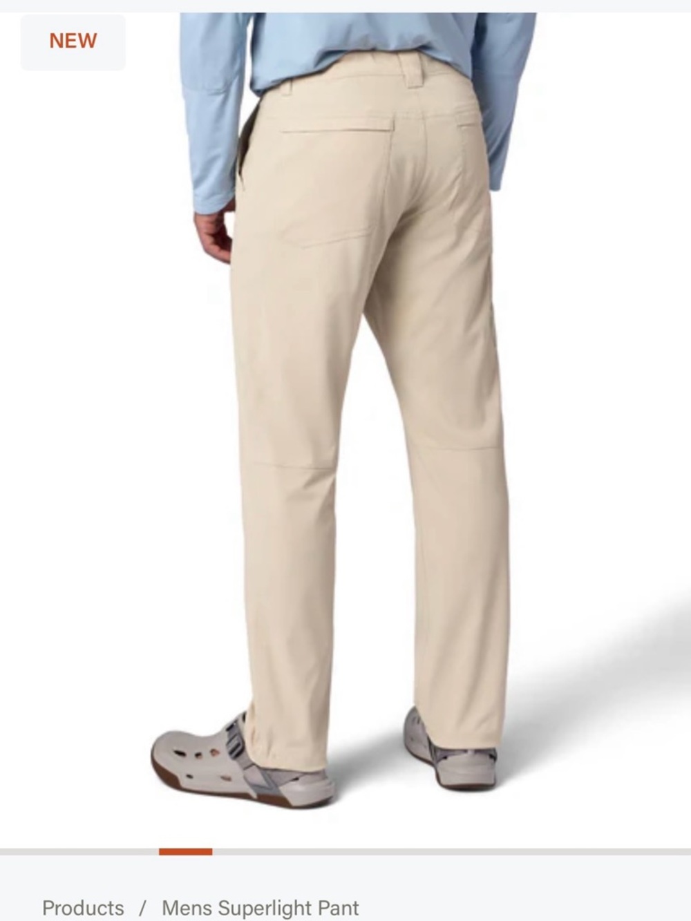 Simms Men's Superlight Pants NWT; size 38 reg; color Cork